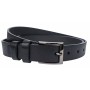 Curea barbati, eleganta, pentru costum, din piele naturala, Negru, 3cm - CK77N
